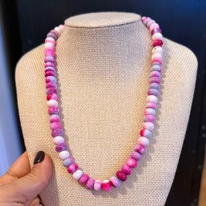 Mignonne Gavigan Pink and Purple Semi Beaded Necklace